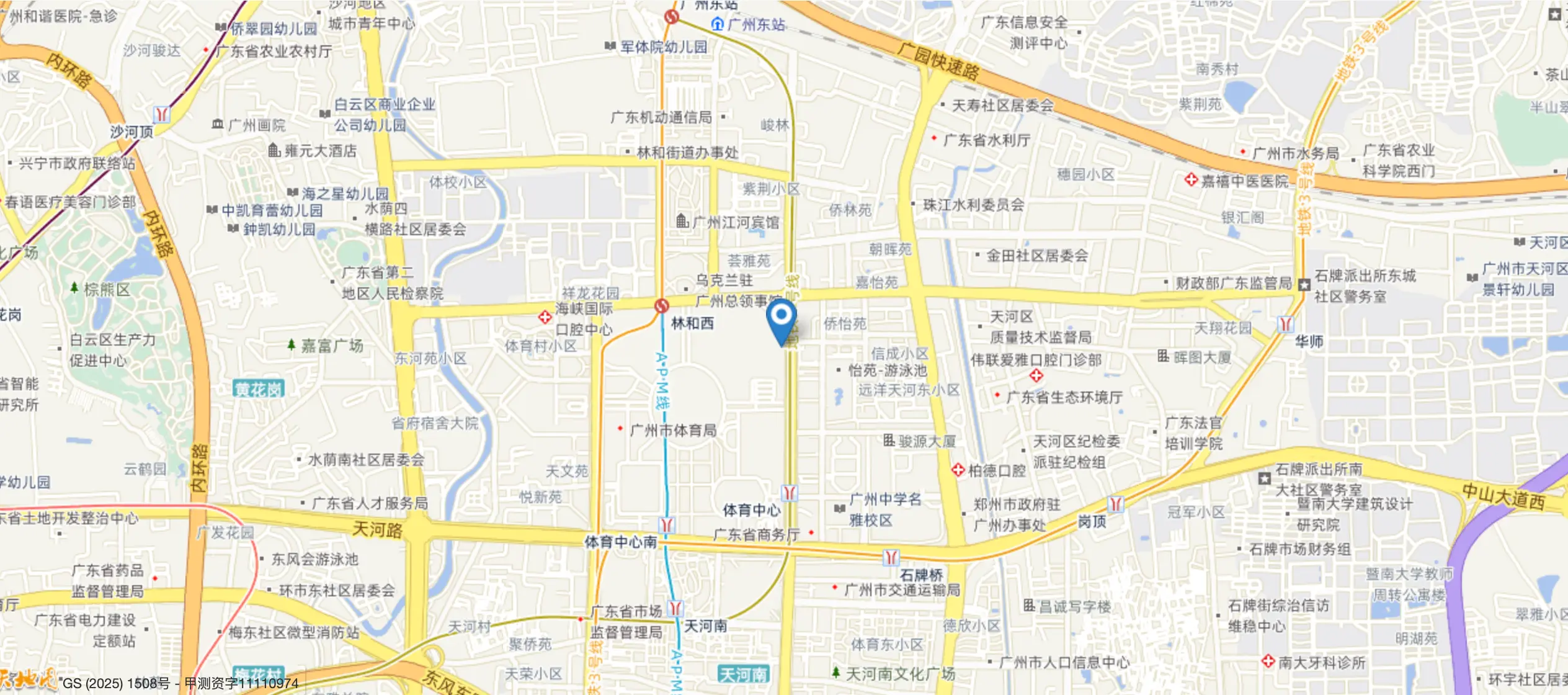 公司所在地的地图位置